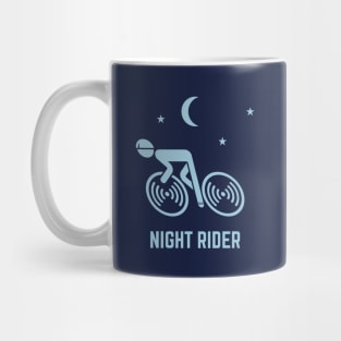 Night Rider (Racing Cyclist / Road Bike / Bicycle / Skyblue) Mug